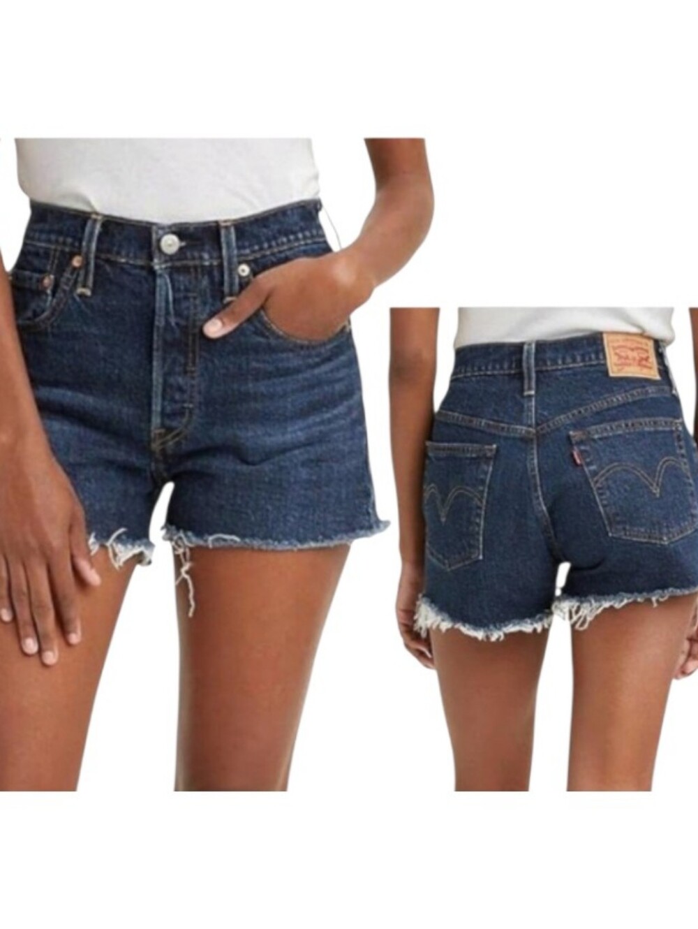 Levi's 501 Cut-Off Raw Hem Denim Shorts
